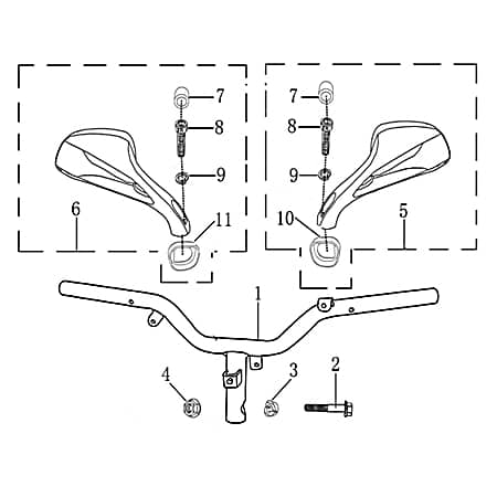 Lenkstange Motorroller Rex Lenkung 705335
