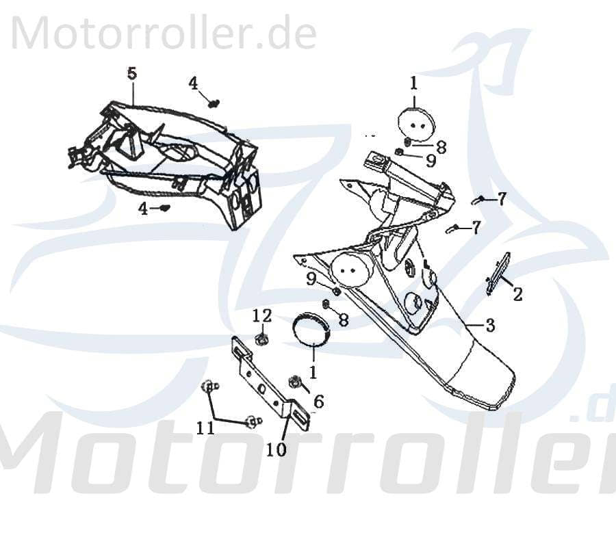 SMC Reflektor hinten Generic Sirion 50 Strahler 86500T030001 Motorroller.de Rückstrahler Seitenreflektor 125ccm-4Takt Toxic 50 Sport Mokick Ersatzteil