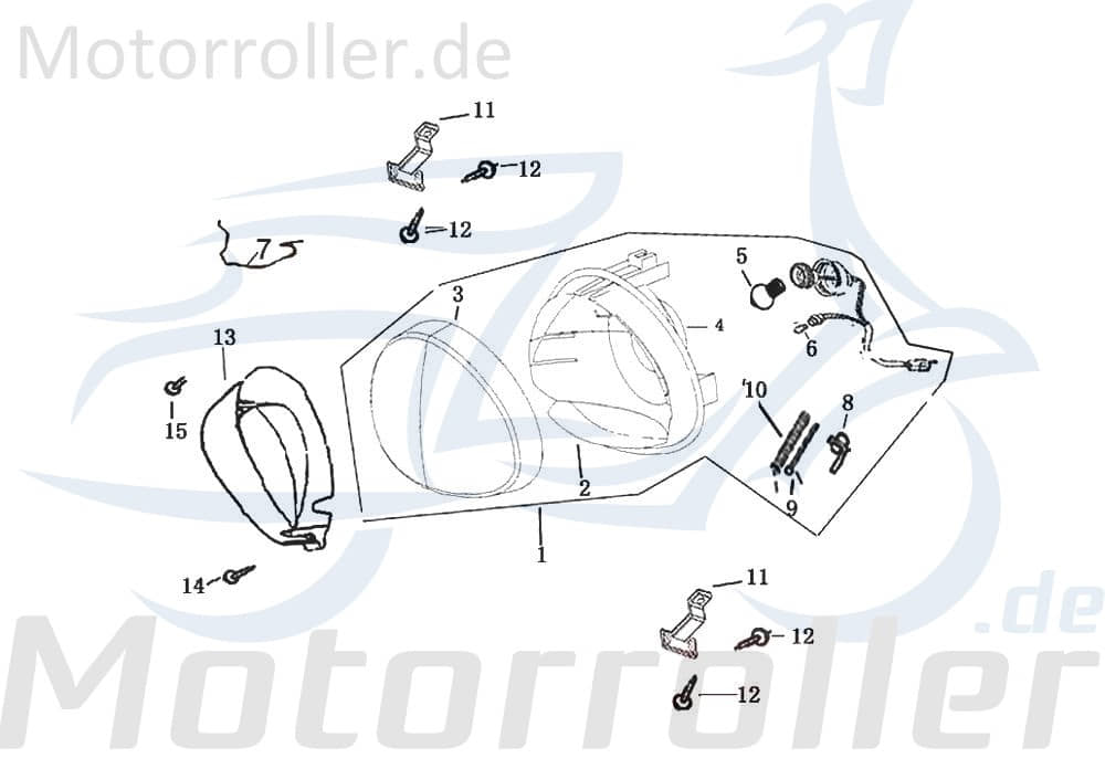 Rex Bergamo 50 Federklammer Roller 50ccm 4Takt 33104-F8-9000 Motorroller.de Federclip Haltefeder 50ccm-4Takt Scooter Ersatzteil Service Inpektion
