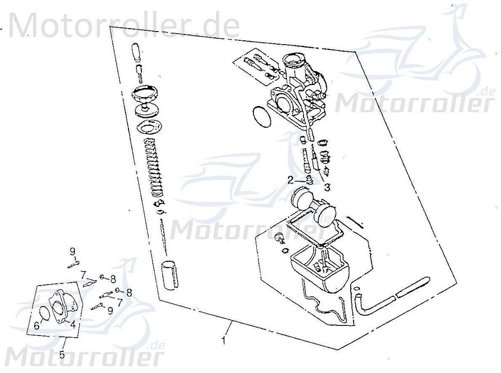Vergaserdüse Rex Chopper 125 Vergaser-Düse 91208 Motorroller.de Hauptdüse Nadeldüse Dosierdüse Einstelldüse Haupt-Düse Nadel-Düse