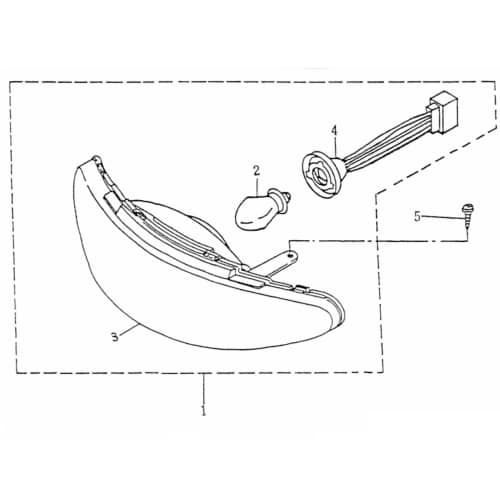 SMC Scooter Scheinwerfer Ab 1997 50ccm 2Takt 55300-NLF-01 Motorroller.de Frontscheinwerfer Hauptscheinwerfer Front-Scheinwerfer Vorderlicht Frontlicht