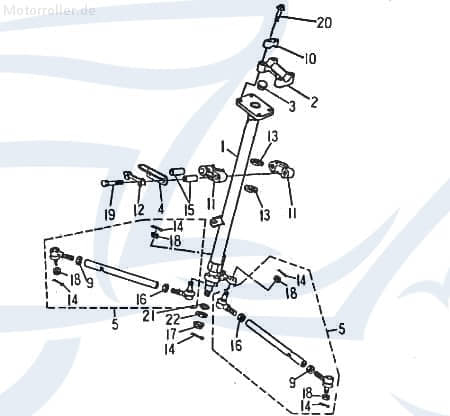 Klemme für Lenker Lenkung Quad ATV Barossa Binder 94257