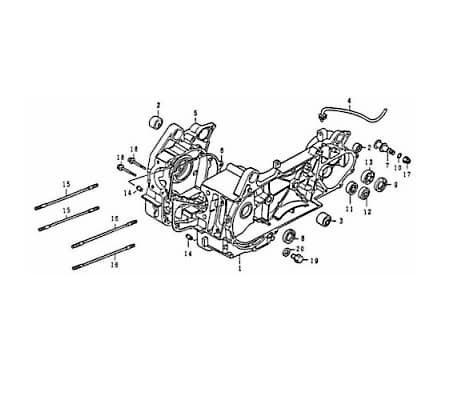 Gewindebolzen Rex RS125 Schraube Gewindestange 79003 Motorroller.de Gewinde-Stange Stehbolzen Stiftschraube Gewindestab Schraubbolzen Scooter
