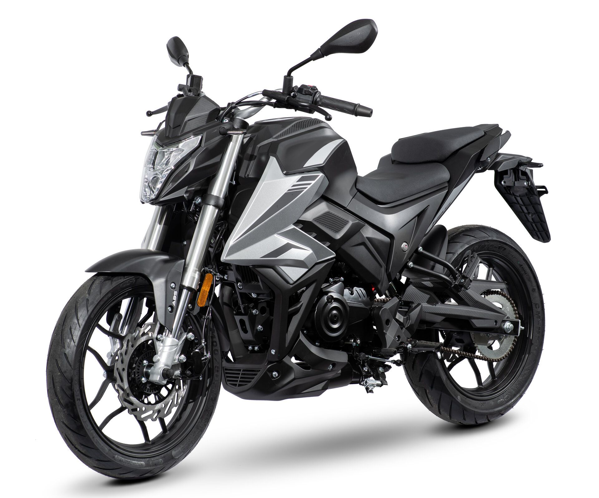 Motorrad Fighter 125 B-KS schwarz-silber 95 km/h Euro 5+ Schaltmoped Mokick Kleinkraftrad