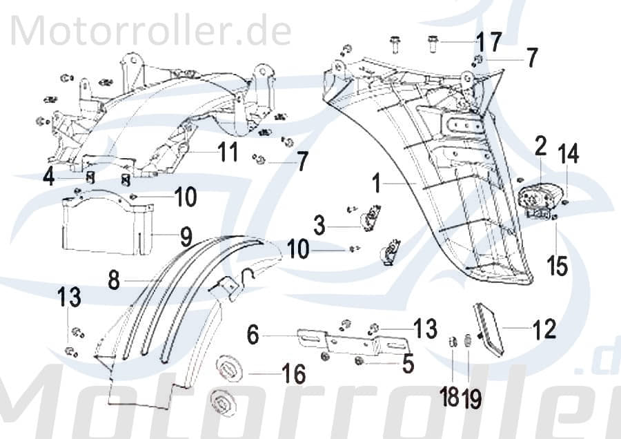 SMC Kennzeichenhalter Generic Onyx 50 Roller 08252T090000 Motorroller.de Nummernschildhalter Kennzeichen-Halter Kennzeichenhalterung Kennzeichenträger