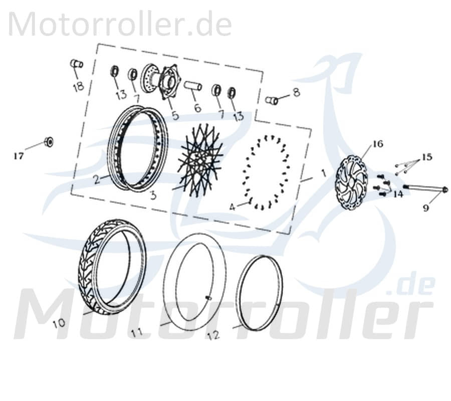 Vorderrad SUPERMOTO von Motorroller.de 730794