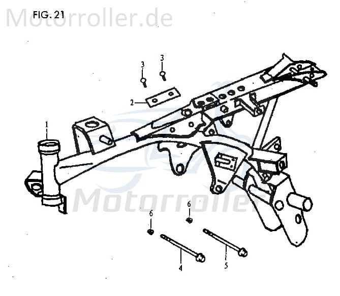 Rahmen komplett silber Metallrahmen Gestell 41100-A0300