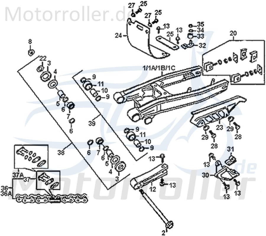 Rex Supermoto 125 DD Dekorsatz 90009 Motorroller.de Aufkleber Sticker Aufkleber-Set Deko-Set Aufklebersatz Kit