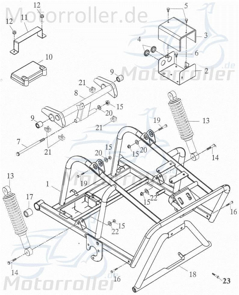 Adly GK 125 Querstrebe Buggy 125ccm 4Takt 54355-193-000 Motorroller.de Verbindungsstrebe Haltestrebe Ersatzteil Service Inpektion Direktimport