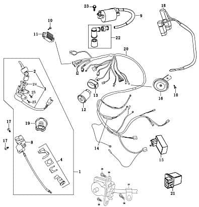 Adapterkabel Rex Off Limit Adapterverbindung Scooter 86407 Motorroller.de Adapterleitung RS 425 Mofaroller 4-T Moped Ersatzteil Service Inpektion