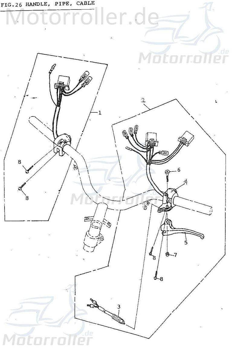 Adly Scoody 50 Lenkerarmatur 50ccm 2Takt 35150-107-000 Motorroller.de Schaltergehäuse Kombischalter Schaltereinheit Schalterelement Scooter Ersatzteil