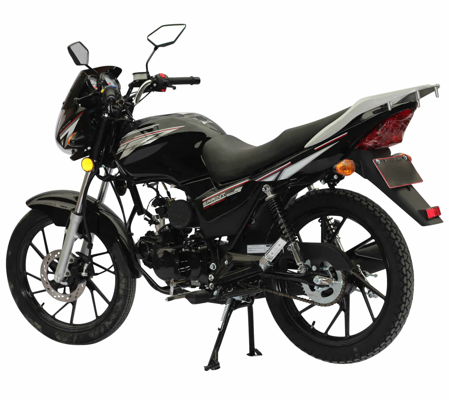 Motorrad Fighter 50 Sprint-S schwarz 45 km/h Euro 5 Schaltmoped Mokick 50ccm 4 Takt Kleinkraftrad Krad
