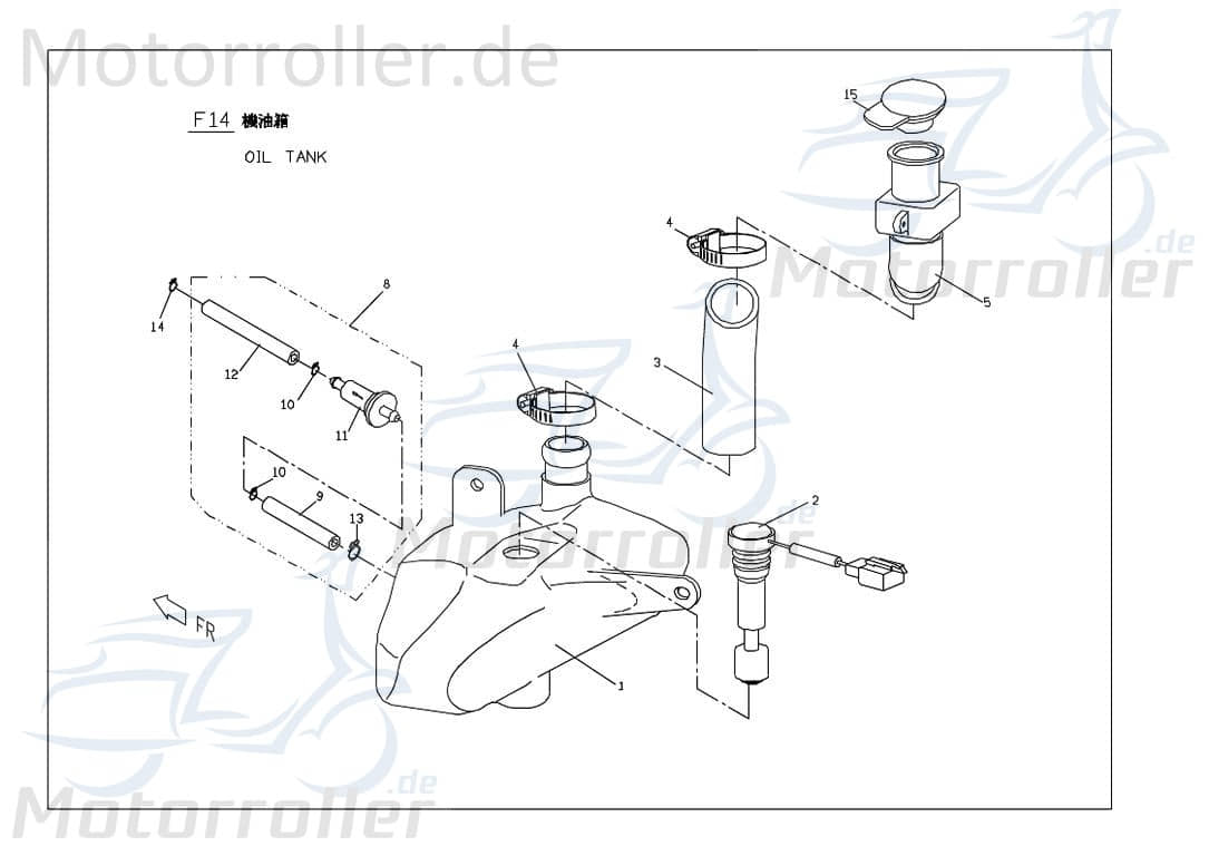PGO Clip Rodoshow 50 Klemme Klammer Schelle 50ccm 2Takt Motorroller.de Klemmschelle Befestigungsschelle Halteklammer Schraubschelle Halteclip Scooter