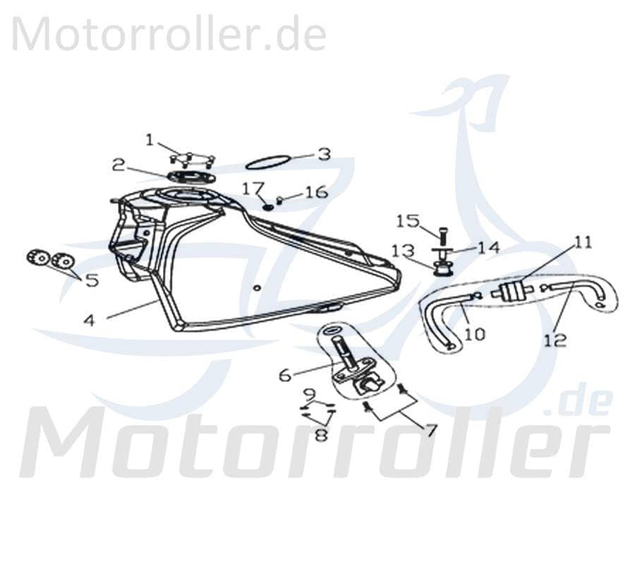 Kreidler Supermoto 125 WK1SM... Gummi Tankauflage vorne 730899 Motorroller.de Benzintankauflage Halter Befestigung Halterung Motorrad Moped Ersatzteil