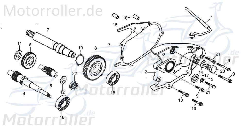 Kasea Straßenbuggy 250 Zwischengetriebewelle 250ccm 4Takt 172MM-A-10477 Motorroller.de 16 Zähne 250ccm-4Takt Strassenbuggy 250 I+II Ersatzteil Service