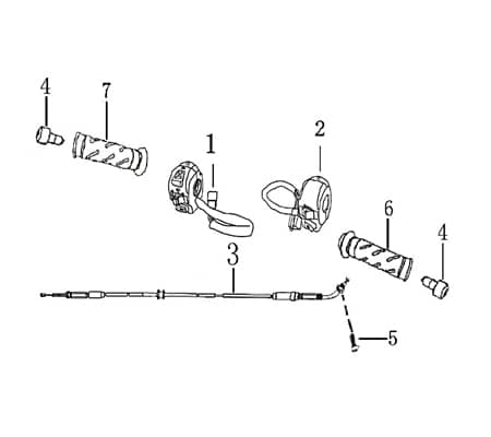 Rex Drive Sport 50 Gaszug Bowdenzug 50ccm 2Takt 701048 Motorroller.de Seilzug Bautenzug Gasseilzug Bauten-Zug Bowden-Zug Gas-Zug Seil-Zug 50ccm-2Takt