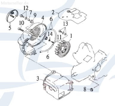 SMC REX Quad 50 Unterlegscheibe 50ccm 2Takt 97201-051410-B Motorroller.de Distanzhalter U-Scheibe Washer Beilagscheibe Ausgleichsscheibe ATV UTV