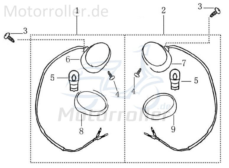 Blinker vorne links klarglas komplett 2Takt 1010316-1
