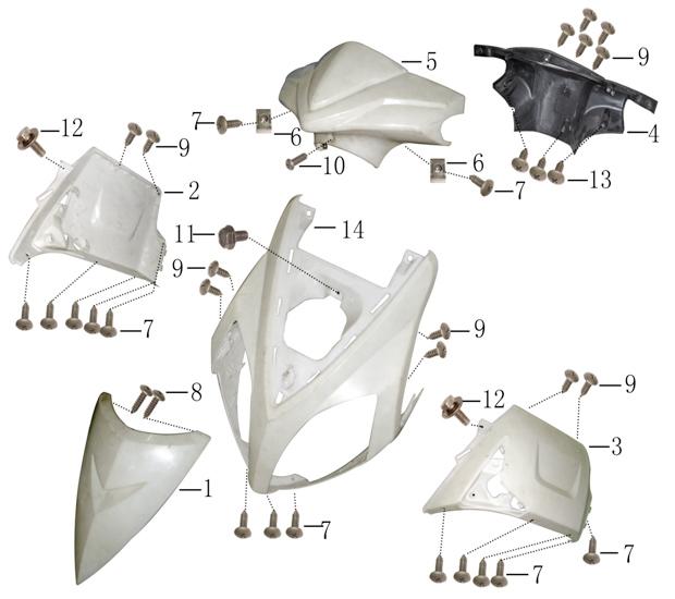 Rex Monaco 125 Dekorsatz Aufkleber 125ccm 4Takt 706331 Motorroller.de Sticker Aufkleber-Set Deko-Set Aufklebersatz Dekoraufkleber Kit Scooter Jonway