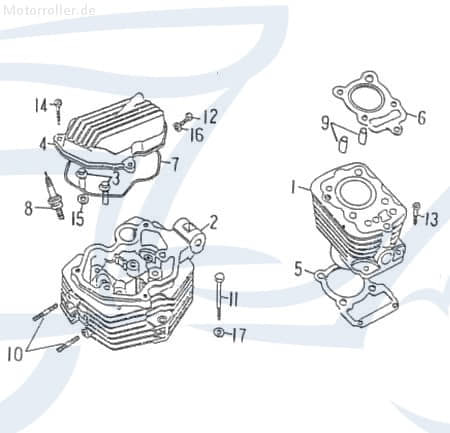 Dichtscheibe Unterlegscheibe Rex Quad 150 Dicht-Ring 98510 Motorroller.de Distanz-Scheibe Dicht-Scheibe ATV Quad 150ccm (1-Zyl.) Offroad Ersatzteil