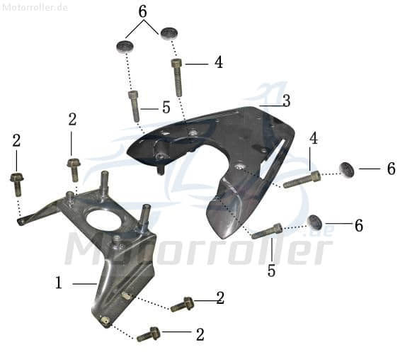Schraube M8x1.25x45mm Innensechskant AGM Roller 50ccm 2Takt Motorroller.de Innensechskantschraube Maschinenschraube Scooter