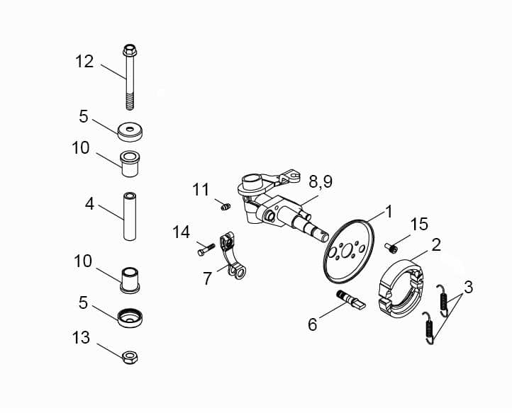 SMC Sechskantschraube Befestigung Halter Quad ATV 50ccm 2Takt Motorroller.de Halterung Flachkopfschraube Sechskant-Schraube Bundschraube Mustang 50