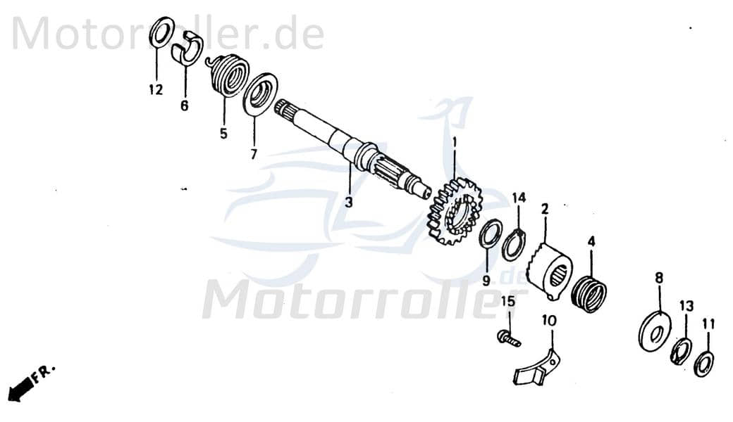 Chunlan Chopper Scheibe U-Scheibe 125ccm 4Takt 244FM.09-12 Motorroller.de Unterlegscheibe Distanz-Scheibe Unterleg-Scheibe Abstandsscheibe Motorrad