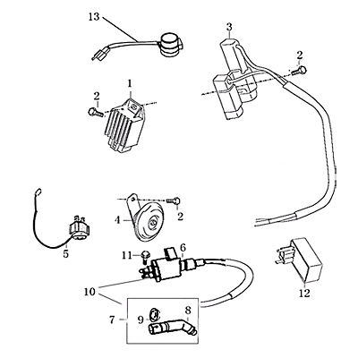 CDI Zündbox AC 25km/h 139QMB 10Zoll 3,50-10 Rex Roller 150014 Motorroller.de Steuergerät CDI-Einheit Blackbox Zündeinheit Scooter RS460 BOSTON 8