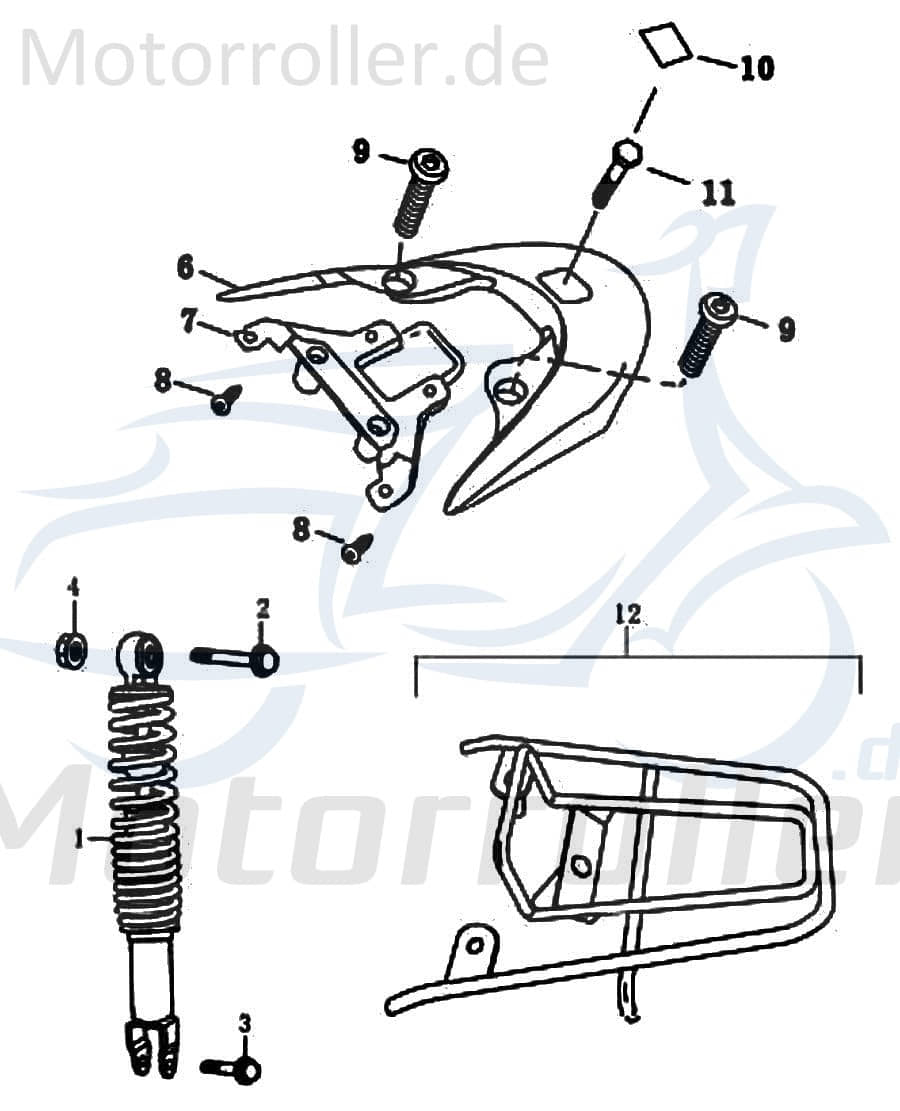 Heckflügelhalter 2009 Heckpartie Stossdämpfer 83726