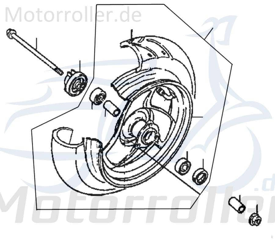 SMC Scooter Vorderrad Vorderfelge 50ccm 2Takt 42500-NAF-0004 Motorroller.de 120/90-10 Zoll Vorderradfelge Vorderrad-Felge vorne Vorder-Felge Rex