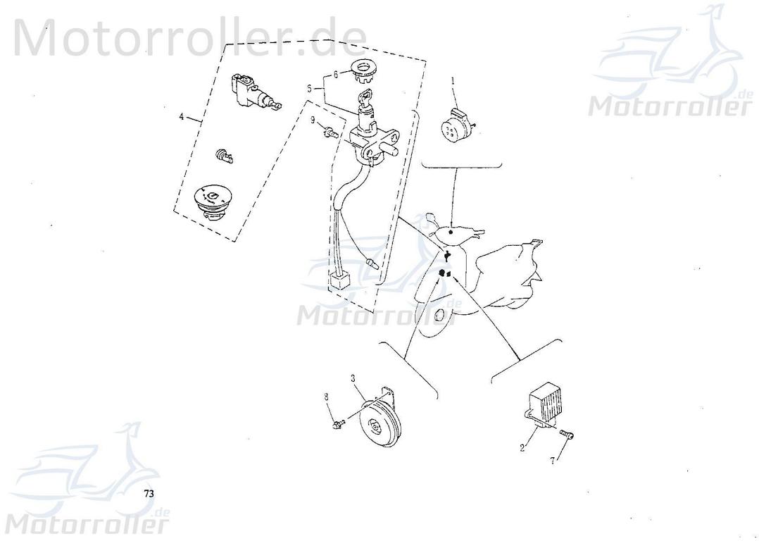 SMC Blinkrelais 2polig Rex RS450 Blinkerrelais 50ccm 4Takt Motorroller.de Blinkgeber Blinker-Relais Blink-Geber Signallichtrelais Signallicht-Relais