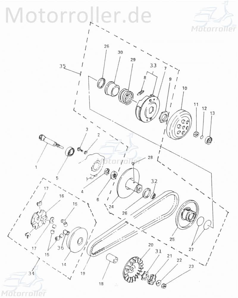 Adly Variomatikgewicht 15x12mm 5,5g Variorolle 50ccm 2Takt Motorroller.de Variogewichte Variomatikrolle Fliehkraftrolle Minarelli liegend Quad ATV UTV