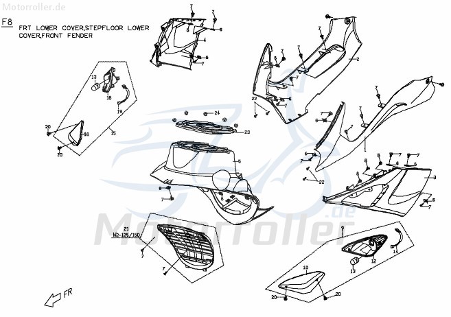 PGO Blinkerverkleidung vorn rechts blau G-Max M262A3004W0 Motorroller.de Blinkerabdeckung Blinkergehäuse Mokick Ersatzteil