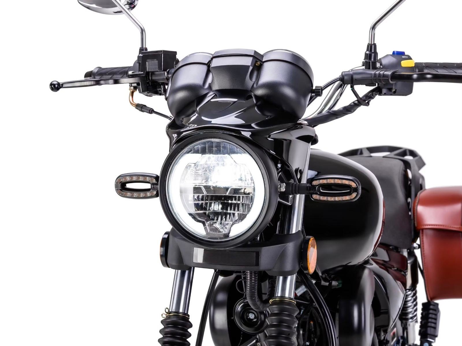 Motorrad Fighter 50 S-RS schwarz 45 km/h Euro 5 Schaltmoped Mokick