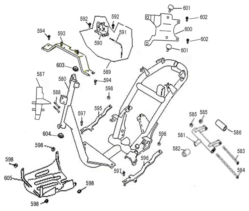 AGM GMX 460 Sport Halter Sitzbankverriegelung 50ccm 4Takt 50180-KY-9000-M Motorroller.de Halterung Haltebügel Halteblech Halte-Blech Halte-Bügel