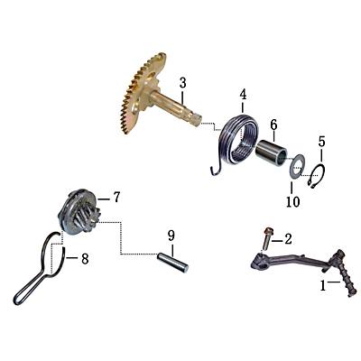 Mitnehmer Kickstarter 10Z Rex Sternscheibe 50ccm 2Takt 704224 Motorroller.de Kickstarterritzel Kreidler Hiker 50 DD Sport Galactica 2.0 Jigger