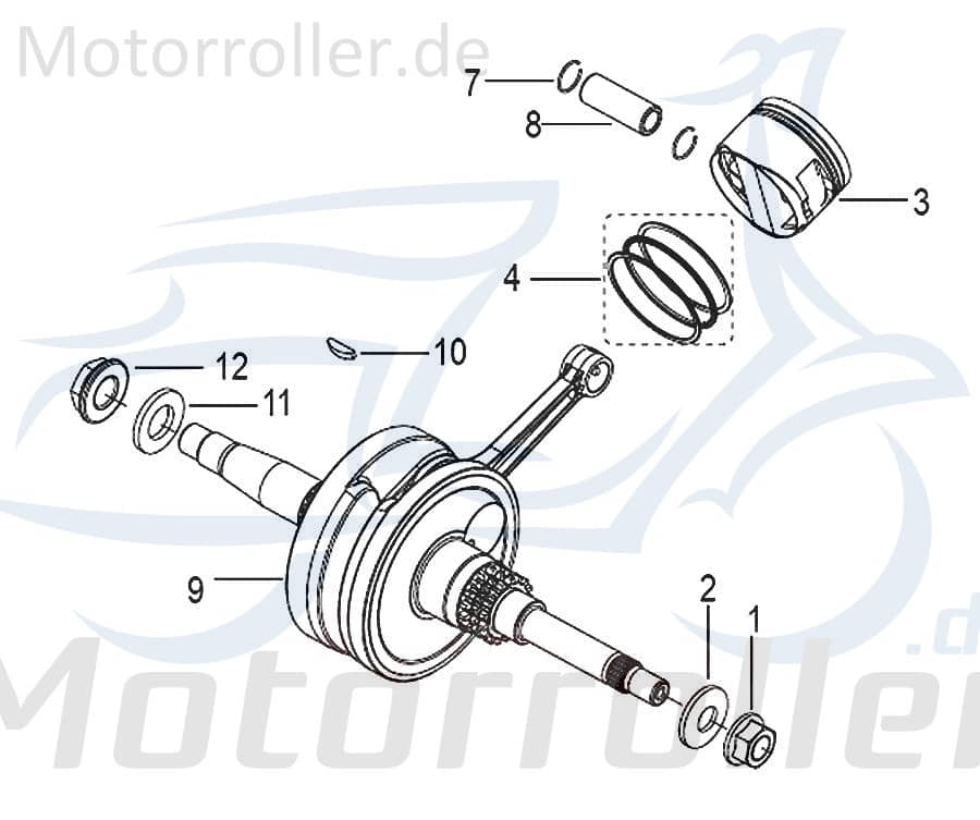 SMC Kolbenbolzen Generic Zion 125 Kolben-Bolzen 179143000000 Motorroller.de Piston-Pins Pleuelbolzen Pleuel-Bolzen Pistonpin Pistonpins Kolben-Pin
