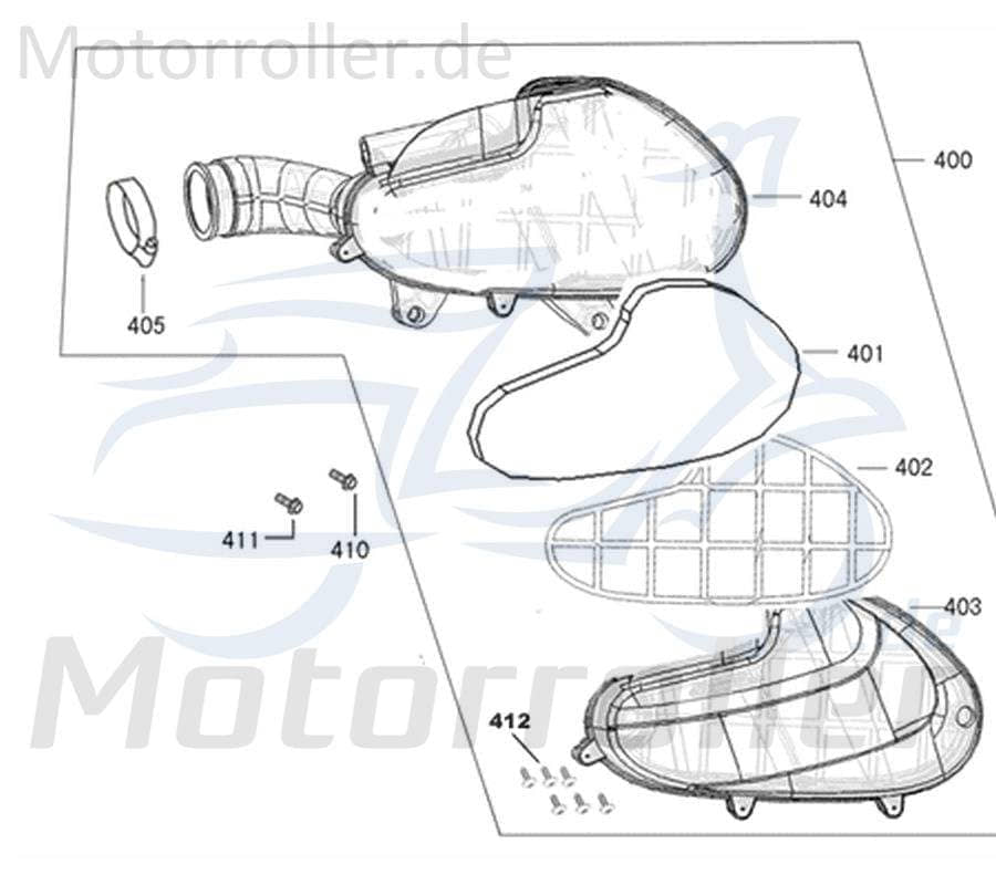 ZNEN Flory Classic 50 Blechschraube 50ccm 4Takt 17200-SQ5A-9303 Motorroller.de Kreuzschlitzschraube Kreuzschraube Blech-Schraube Treibschraube