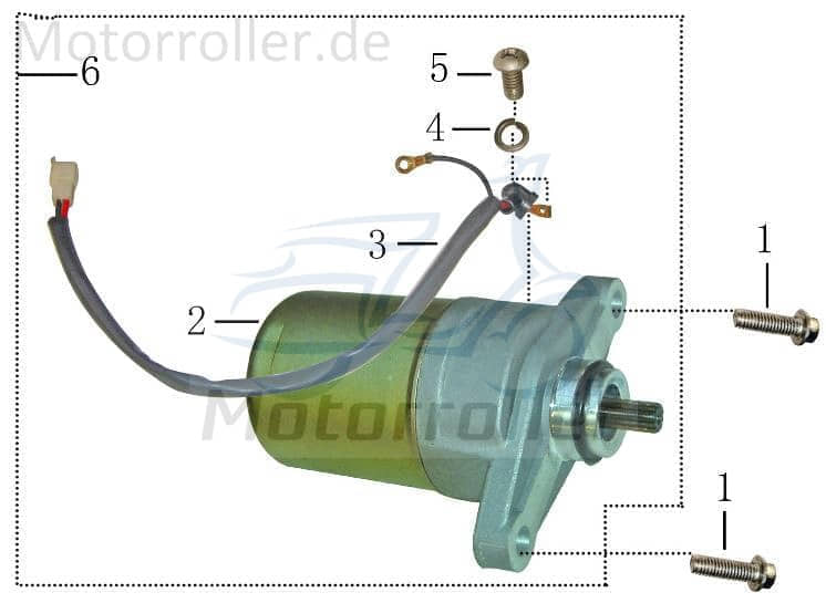 Schraube M4x8mm Kreuzschlitz verzinkt AGM Roller 50ccm 4Takt Motorroller.de Bundschraube Maschinenschraube Flanschschraube Flansch-Schraube 152QMI