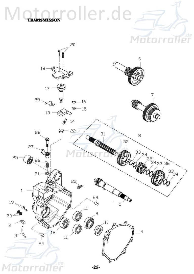 Adly Dichtung GK 125 Abdichtung SEAL Gasket 125ccm 4Takt Motorroller.de 152QMI Buggy Ersatzteil Service Inpektion Direktimport