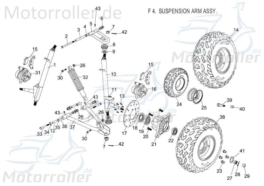 PGO Alufelge vorn 8x5,5 Zoll silber Bugrider 250 vorne Buggy B54011000001 Motorroller.de Vorderrad Vorderradfelge Alurad Ersatzteil Service Inpektion
