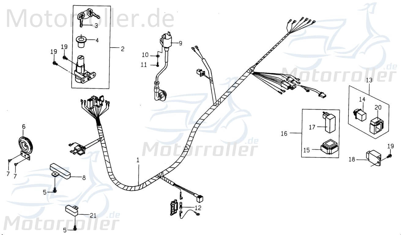 PGO PMX 110 Starterrelais Roller 110ccm 2Takt C1581000000 Motorroller.de Startrelais Magnetschalter Anlasserrelais Anlasser-Relais Starter-Relais