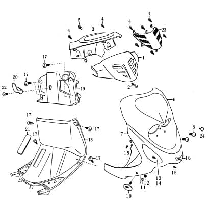Blinker vorn links klarglas Baotian BT49QT-9D1 50ccm 4Takt Motorroller.de Signalleuchte Blinklicht Blinkleuchte Fahrtrichtungsanzeiger Blinkleuchten