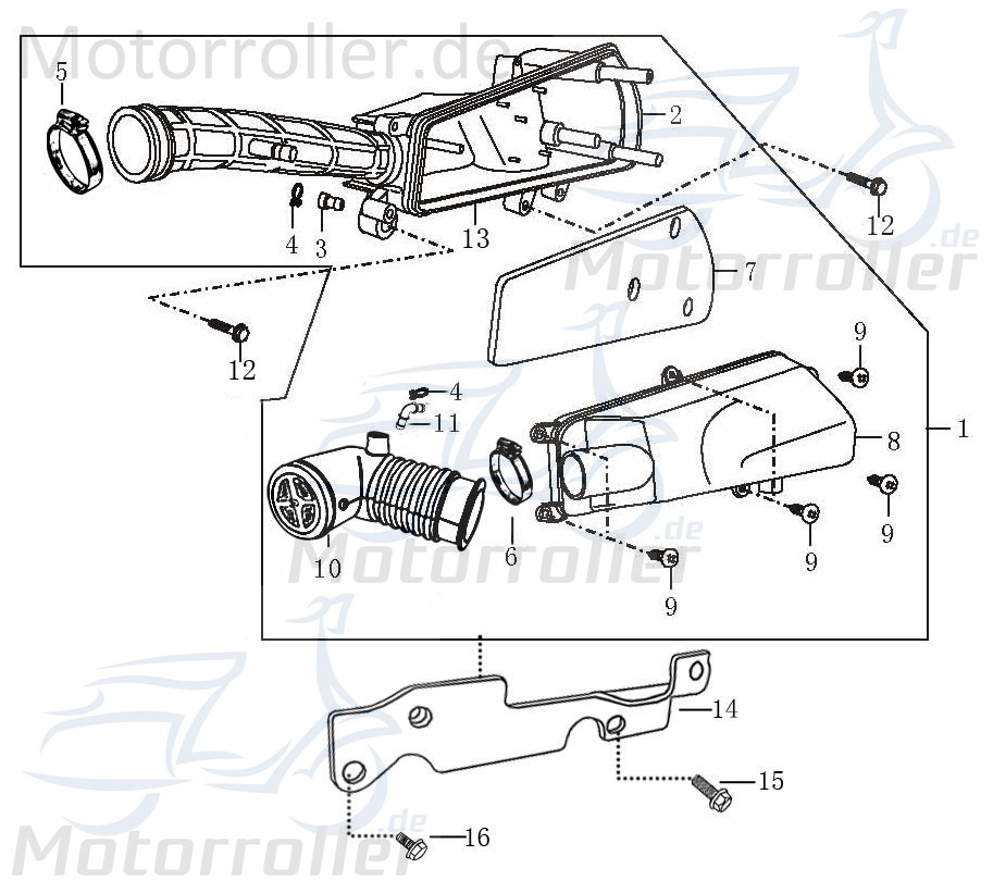Dichtung Luftfilterkasten 139QMA 139QMB GY6 2200401-10