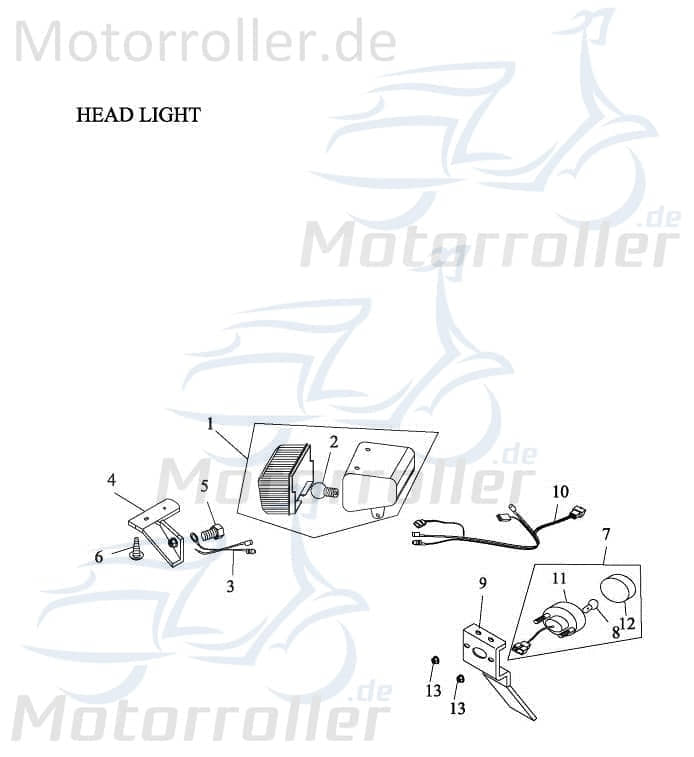 Adly Fun Cruiser FC 20 Halterung 50ccm elektro 50357-165-00F Motorroller.de Arretierung Haltebügel Halteblech Befestigungshalter Halte-Blech Scooter