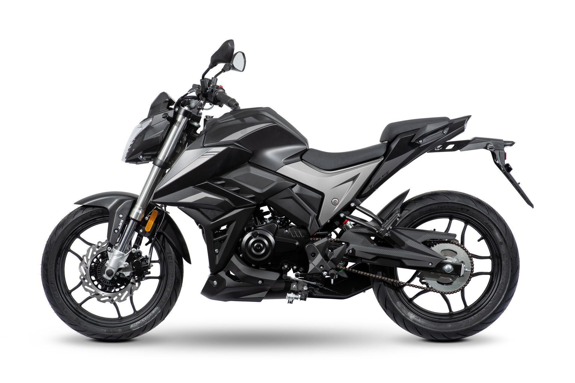 Motorrad Fighter 125 B-KS schwarz-grau 95 km/h Euro 5+ Schaltmoped Mokick Kleinkraftrad