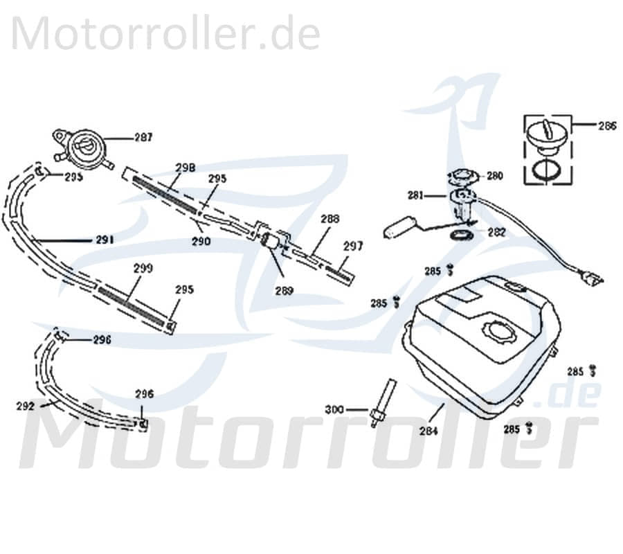 ZNEN Ansaugschlauch Unterdruckschlauch 50ccm 1768B-F22-9100 Motorroller.de 2Takt Ansaugstutzen Ansaugrohr Vakuumschlauch Saugleitung Ansaug-Rohr ZNEN