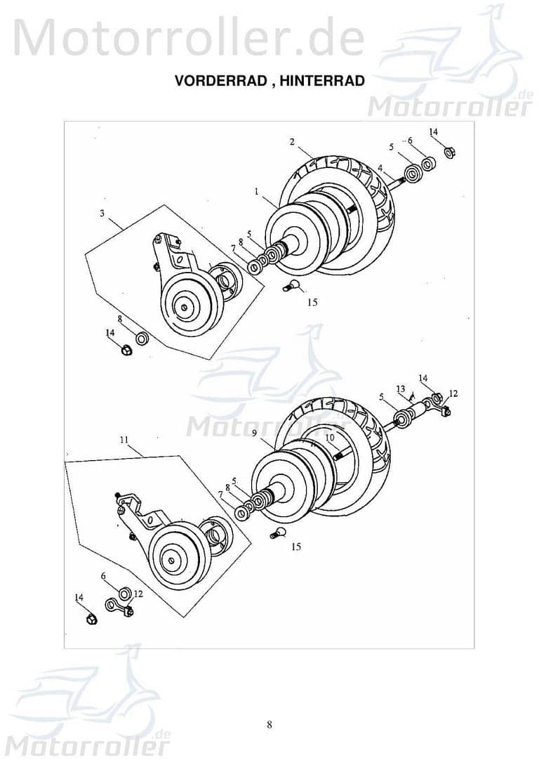 Vorderradfelge nackt Felge vorn 42701-165-000