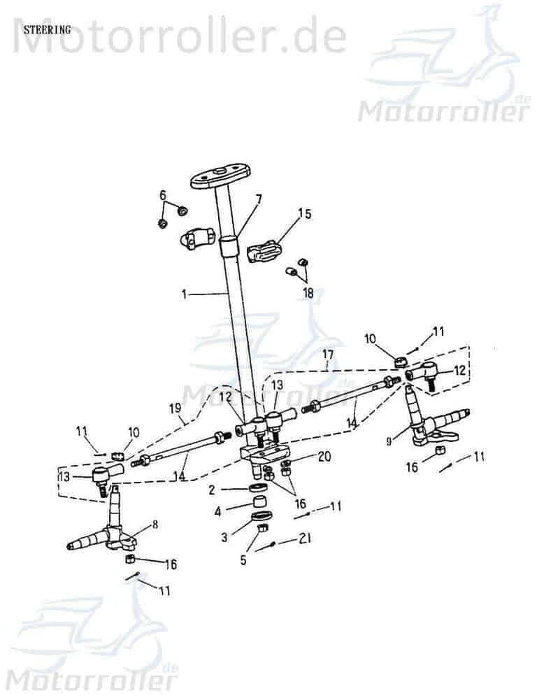 Adly GK 125 Spurstangenkopf Buggy 125ccm 4Takt 44521-145-000 Motorroller.de Spurstangenköpfe Ersatzteil Service Inpektion Direktimport