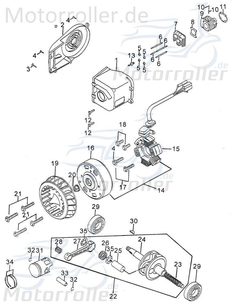 PGO PMX 110 Zylinderkopf Roller 110ccm 2Takt P0065010000 Motorroller.de Zylinder-Kopf Zylinder-Deckel Zylinderdeckel Zylinder-Head Zylinder-Heads